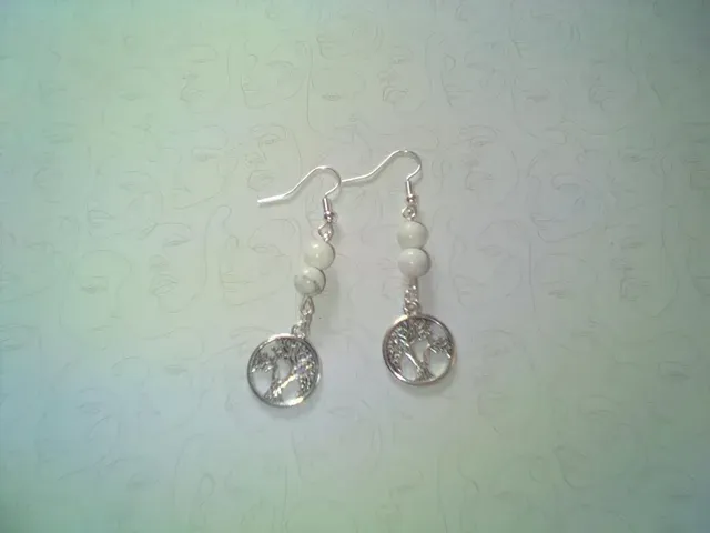 boucles d'oreilles, la fileuse des bois (3)