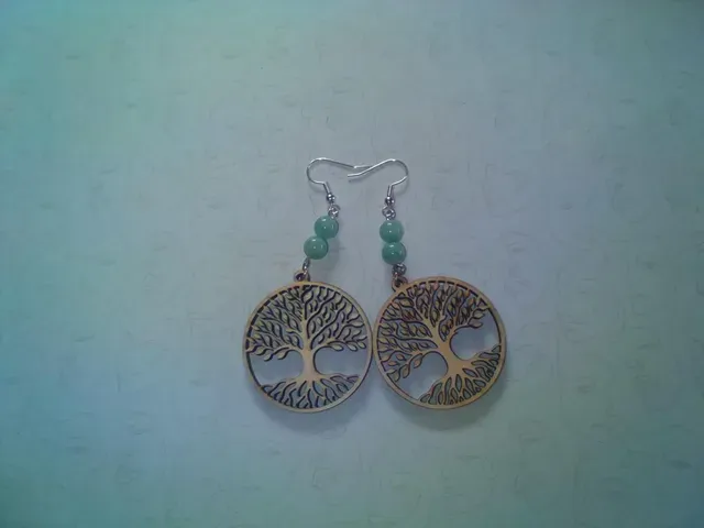 boucles d'oreilles, la fileuse des bois (6)