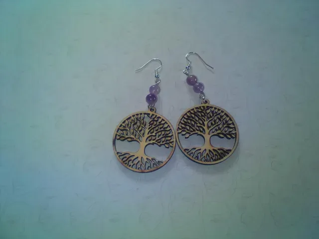 boucles d'oreilles, la fileuse des bois (7)